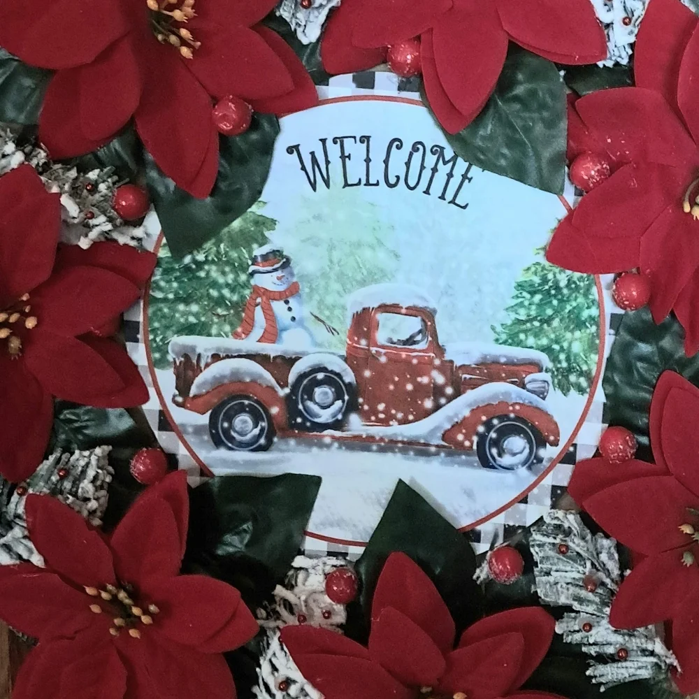 Pretty Homemade Christmas Wreath 15x15